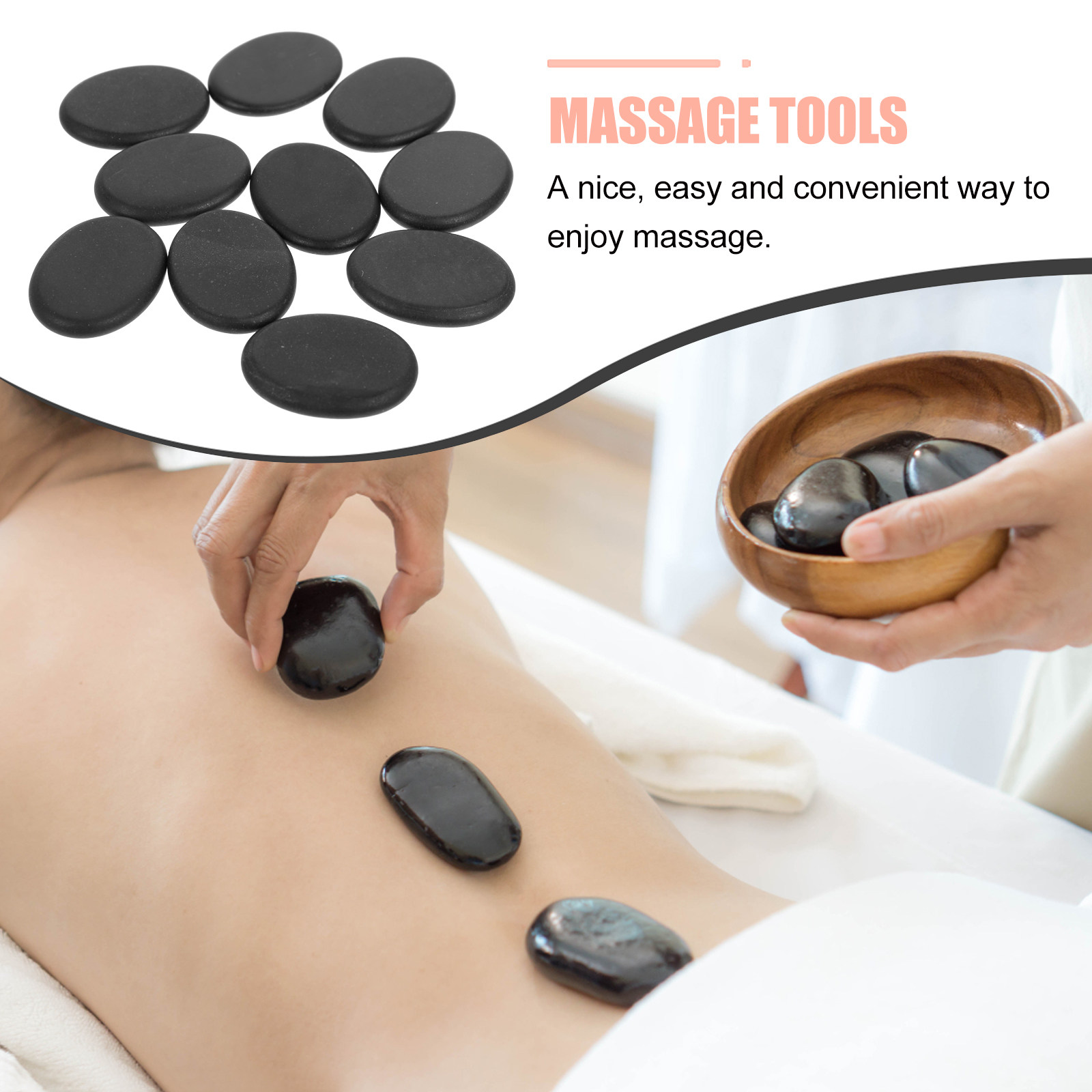 10Pcs Volcanic Hot Stones Natu - Foot Spa review and price