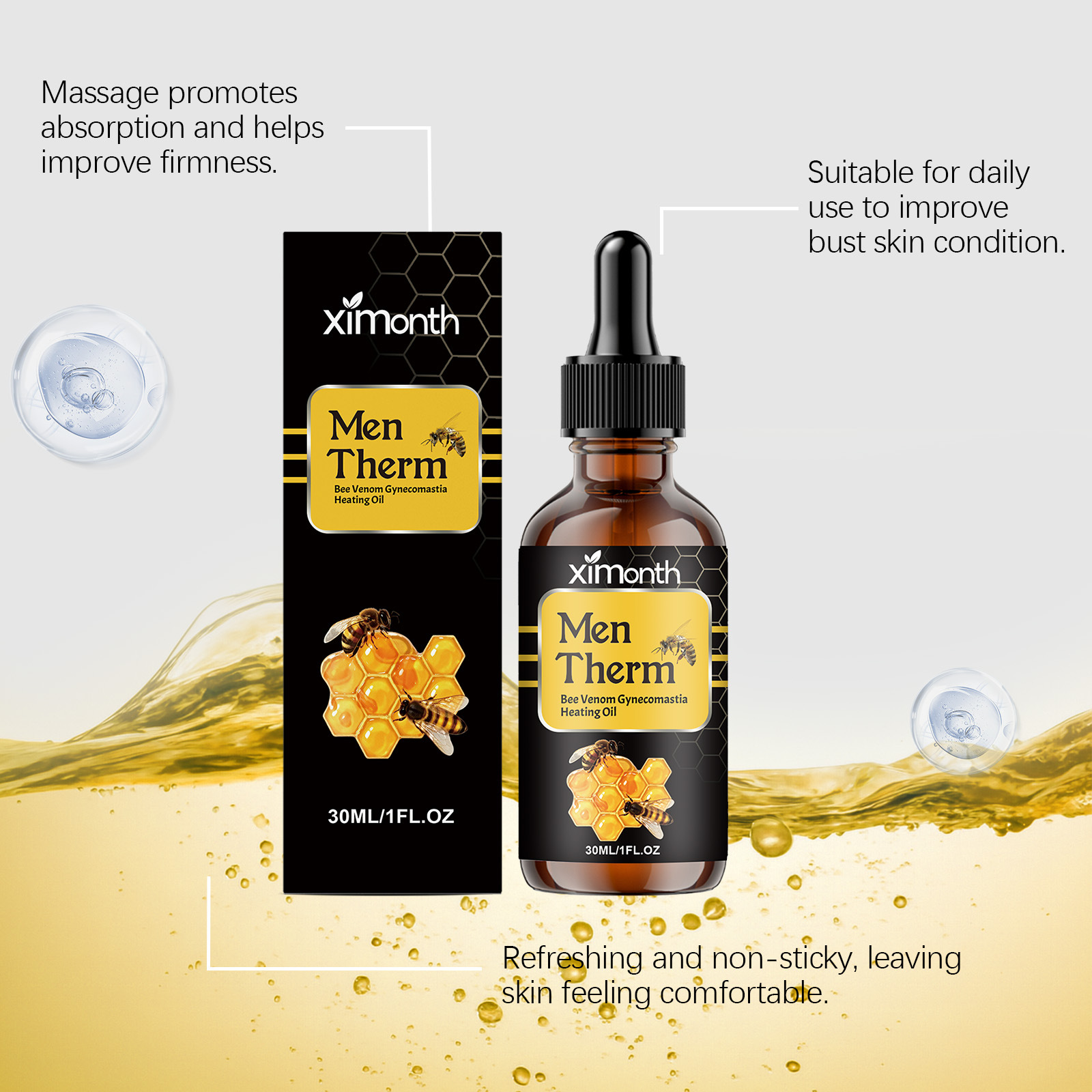 30ml Men's Chest Shaping Serum - Body Oil review and price