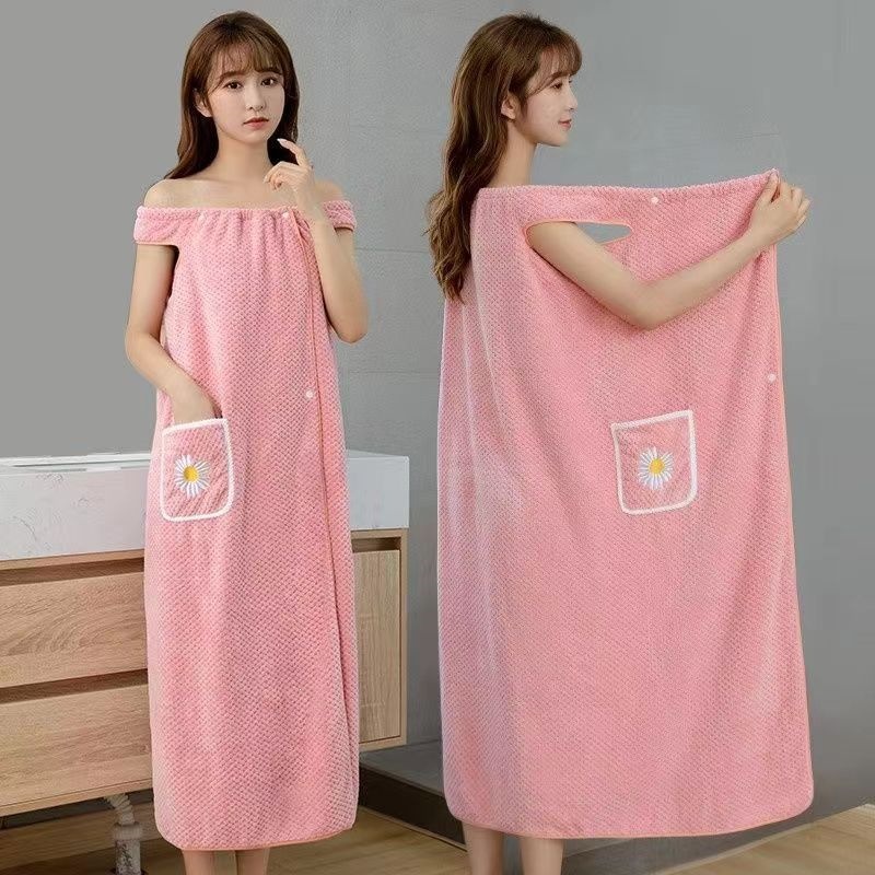 Extra Long Pink Floral Bath To - Spa Towel review and price